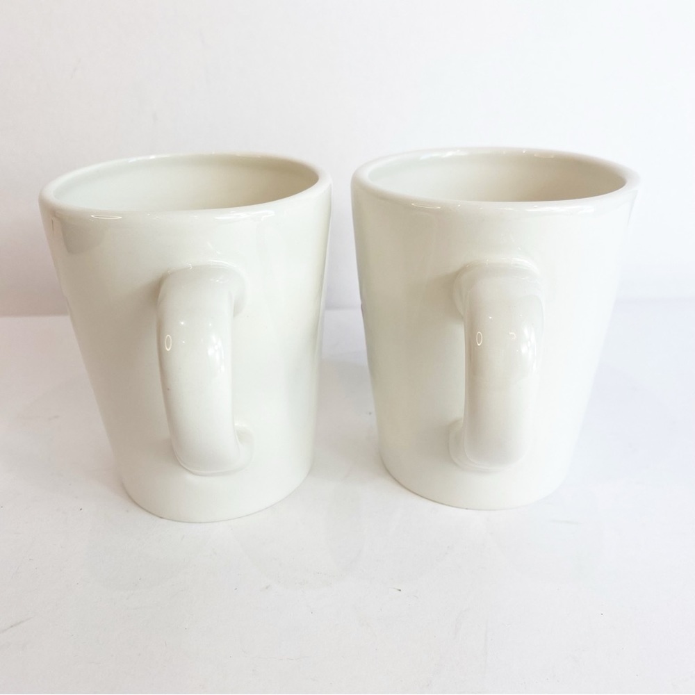 Retired Williams Sonoma Snowman Skiing Mugs~Set of 2 Christmas Winter Holiday - Picture 4 of 10